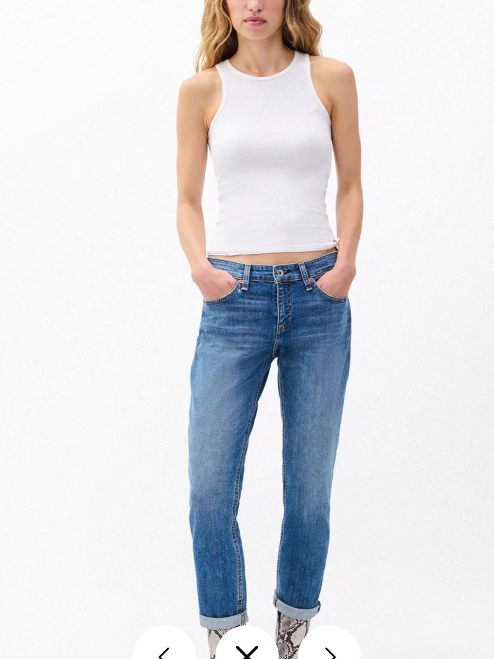 rag & bone light blue low rise boyfriend jeans